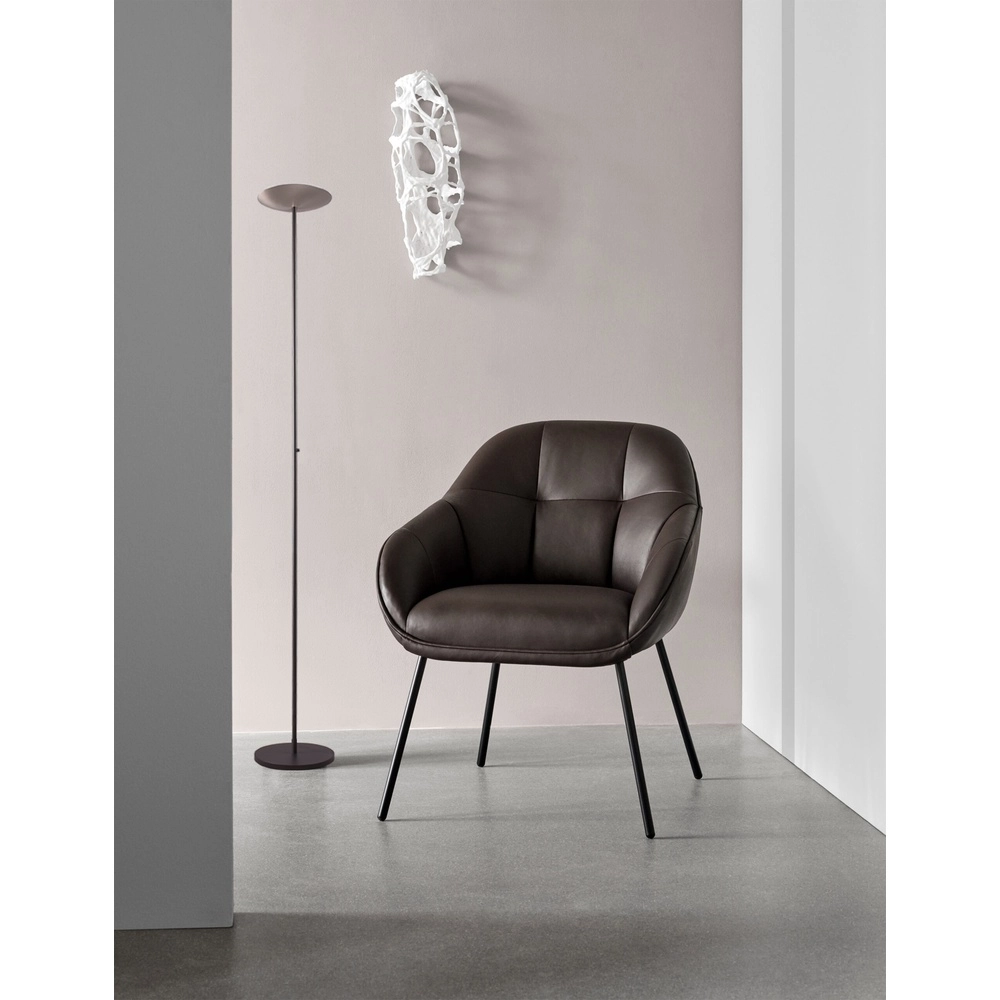 Design vloerlamp Scala zwart met nikkel Ø 25cm Masterlight 8718121334370