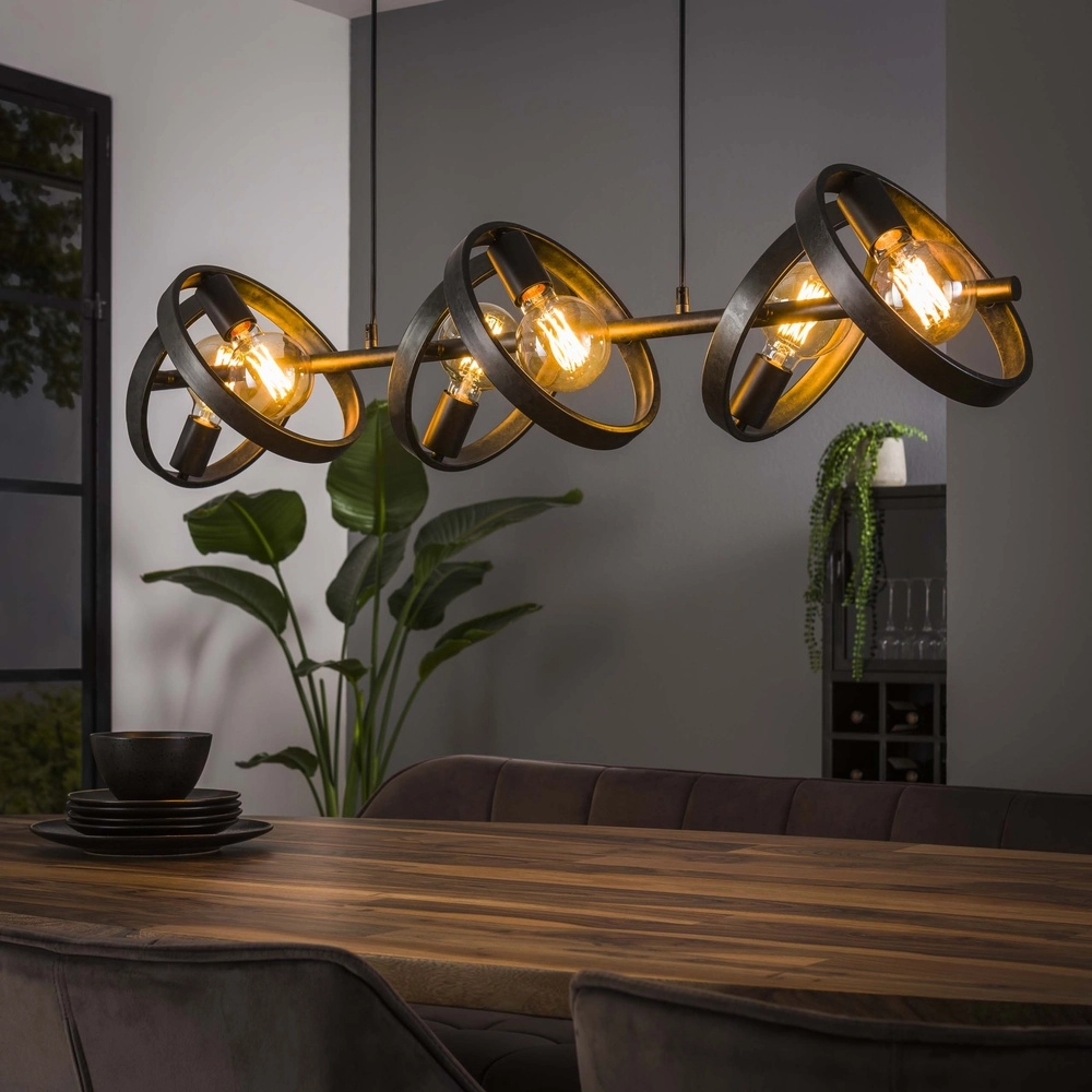 Ringen hanglamp eettafel Hover charcoal - Ø 26cm