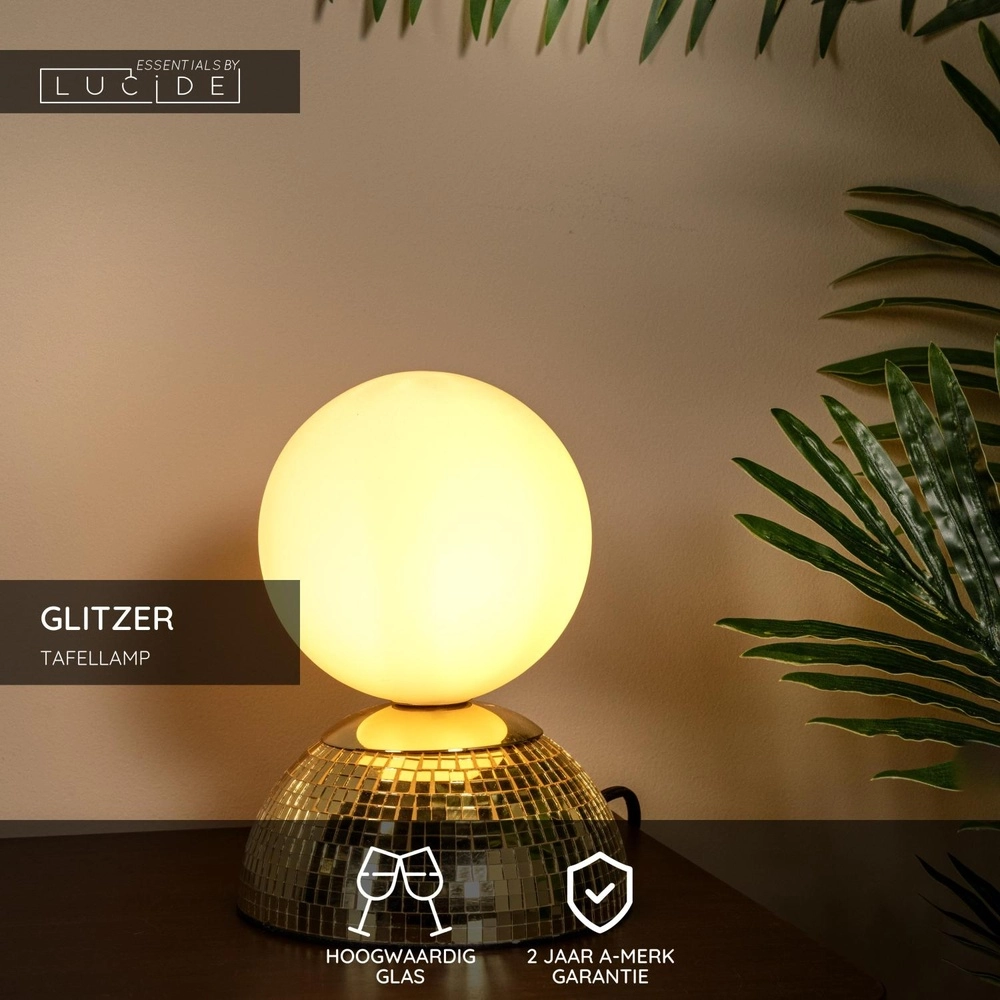 Tafellampje Glitzer goud Lucide 5411212106506