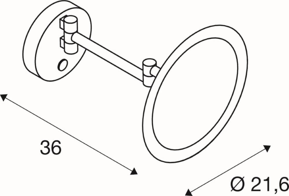 Verstelbare spiegel lamp Maganda SLV 4024163252218