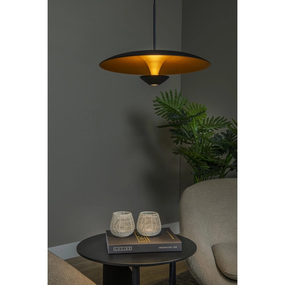 Design hanglamp Kenneth zwart Ø 40cm Premium by Lucide 5411212410436