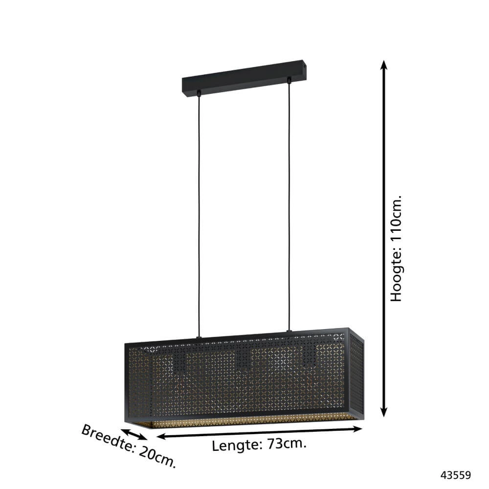 Zwarte hanglamp Sallicano Eglo 9002759435592