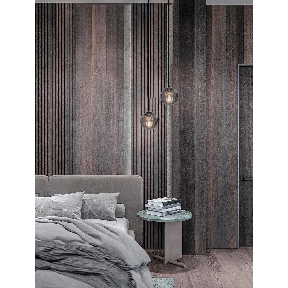 Hanglamp Abbacus 1-lichts smoke glas Lyora 5212017461049
