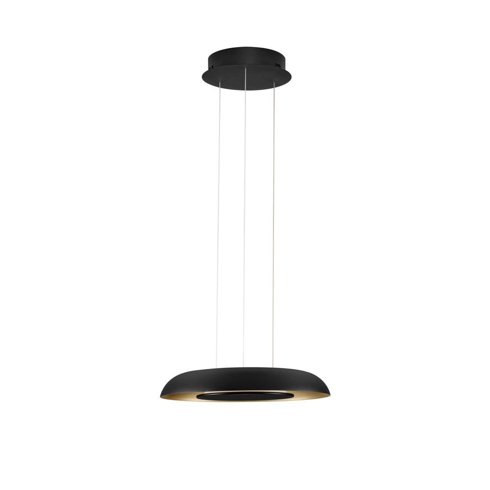Moderne hanglamp Epos Ø 40cm zwart met goud Lyora 5212017463265