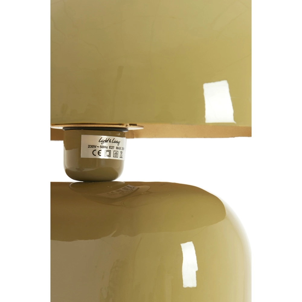 Schemerlamp Todd ovaal - glans taupe Light & Living 8717807818920