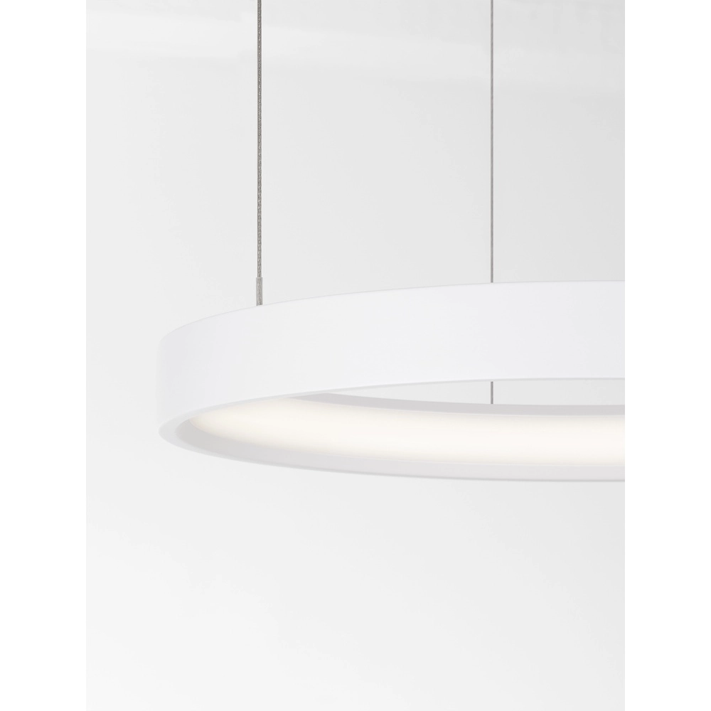 Ronde hanglamp Perrine wit Ø 40cm Lyora 5212017438386