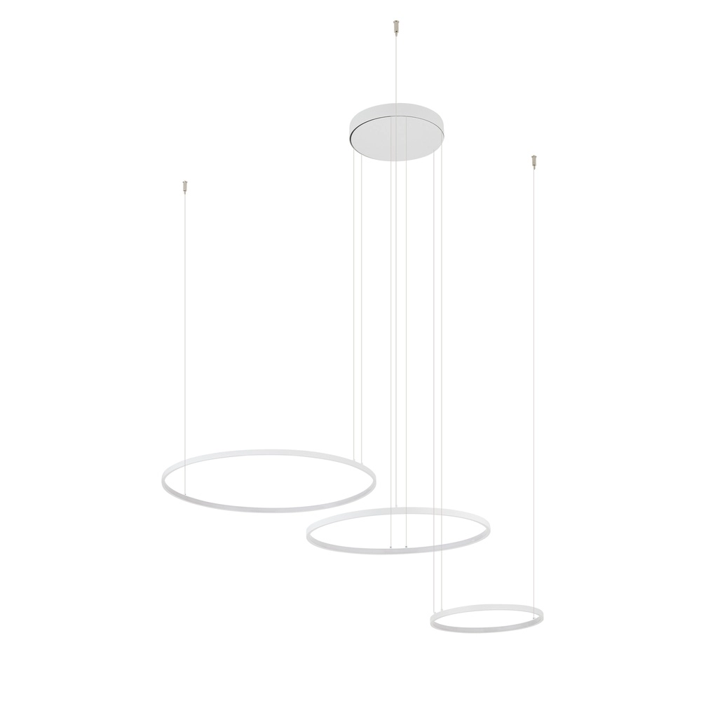 Design hanglamp Circolo Led 3 ringen wit Lyora 5903139116497