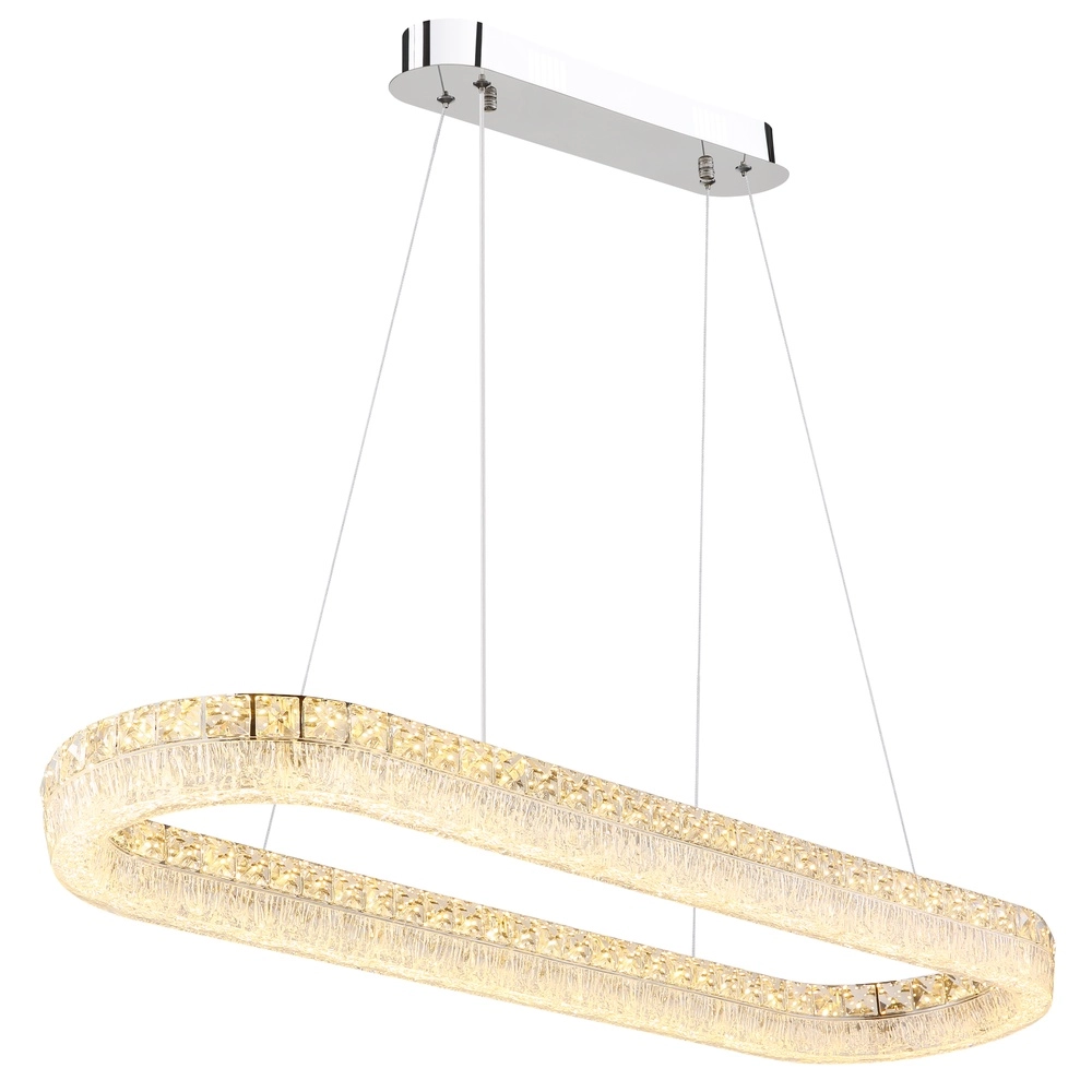 Hanglamp Laurel ovaal chroom Globo 9007371572779