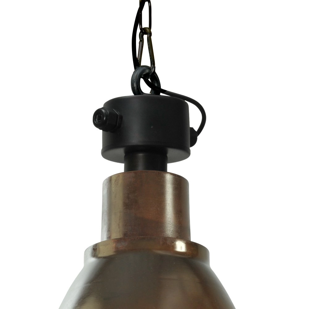 Landelijke eettafellamp Industria 2x27 bruin met zwart 2-lichts Masterlight 8718121231488