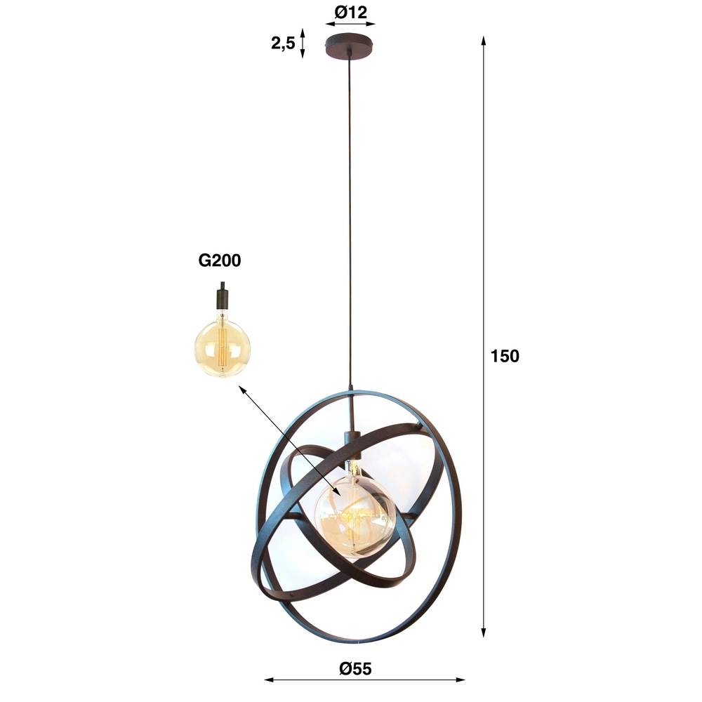 Design hanglamp Galaxy Ø 55cm Lyora 8716803512115