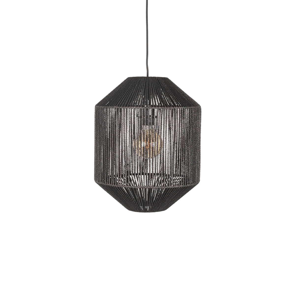 Zwart jute hanglamp Ibiza Ø 33cm Label51 8720195423171