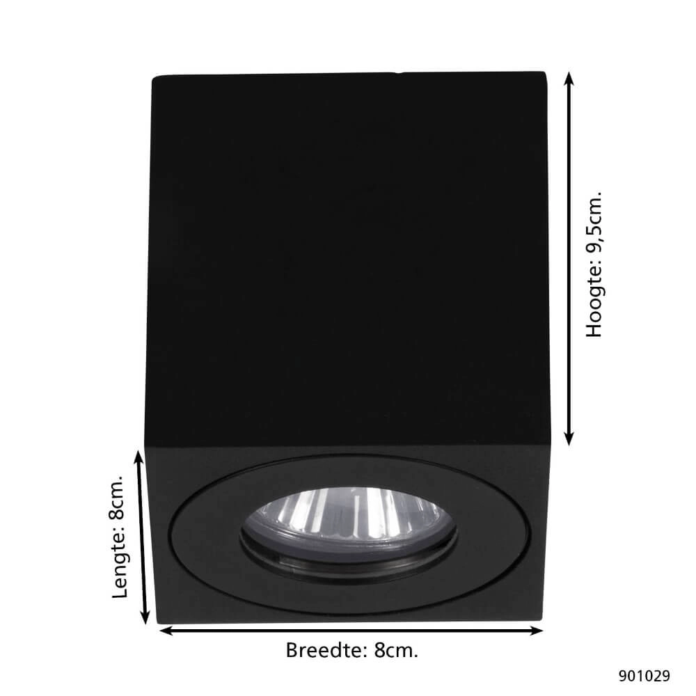 Opbouwspot Torrecola vierkant 8 x 8cm Eglo 9008606298143
