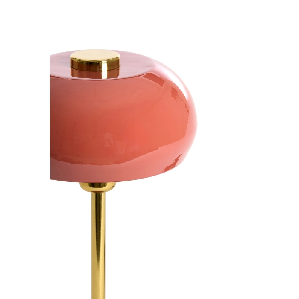 Tafellamp Surin Ø 22cm - glans koraal met goud Light & Living 8717807743420