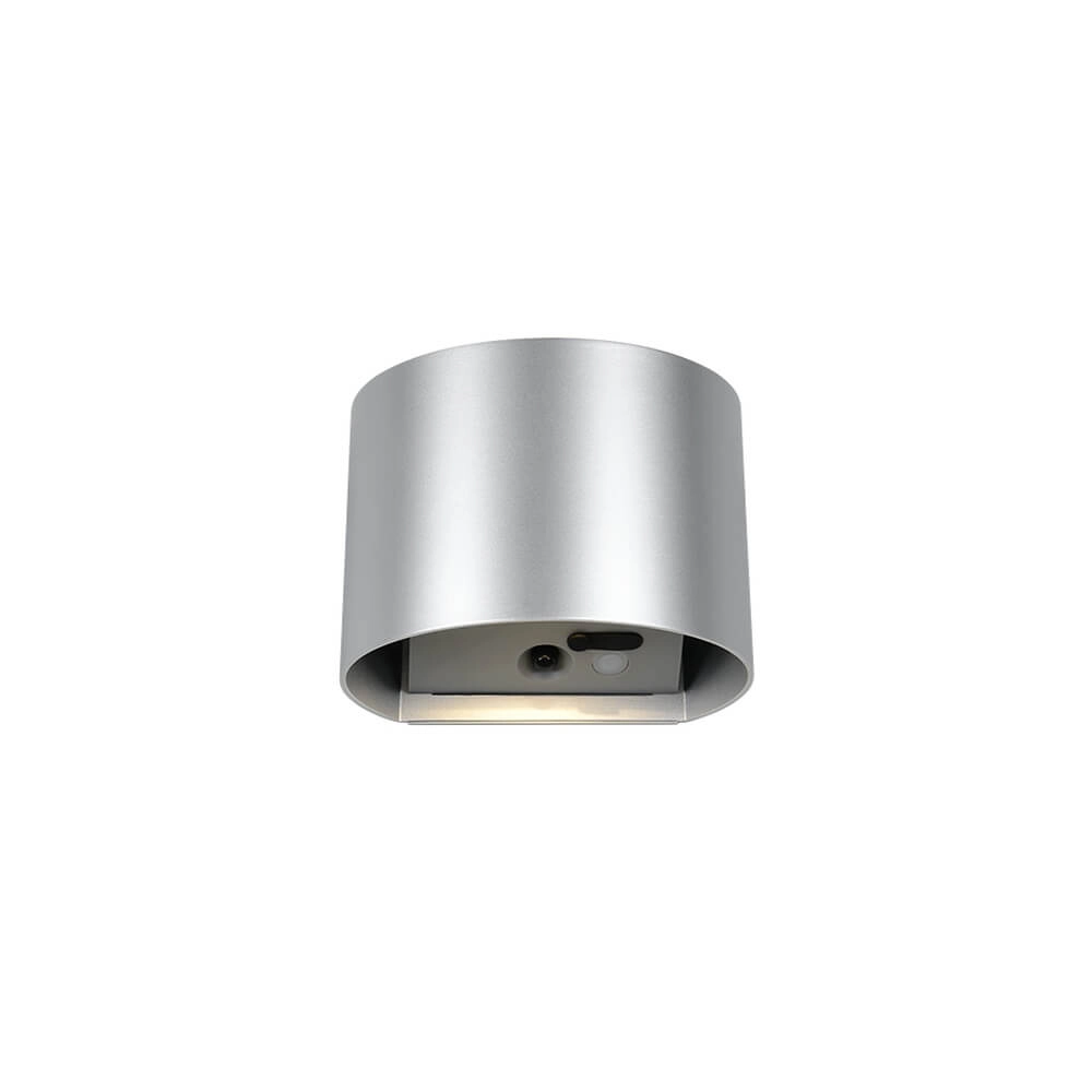 Oplaadbare wandlamp Genie zilvergrijs met sensor Trio 4017807636338