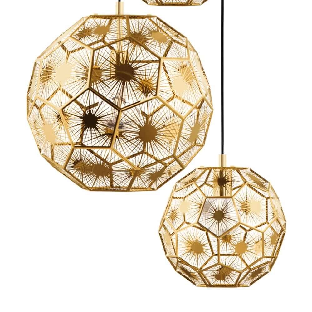 Gouden hanglamp Skoura vide - 3-lichts Stars of Light 9002759397586