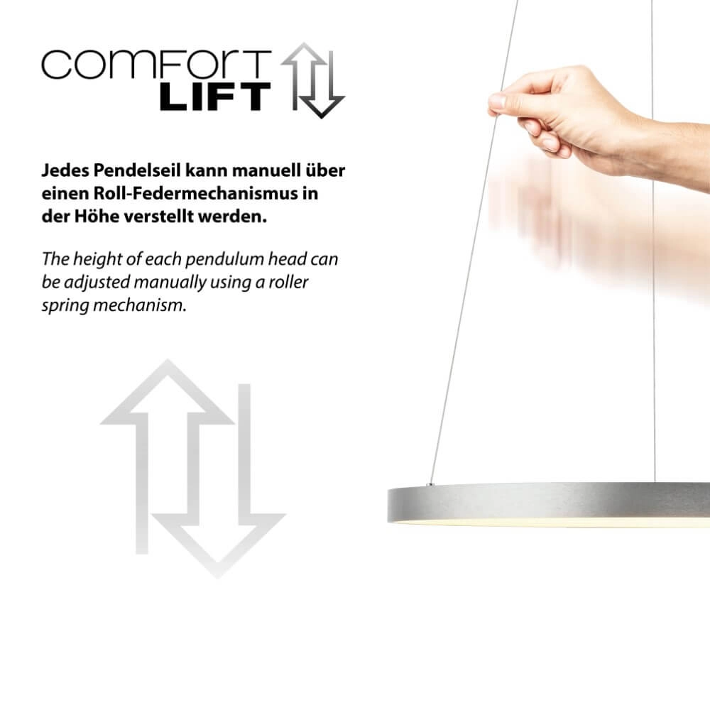 Ronde hanglamp Hoop aluminium Paul Neuhaus 4012248384718