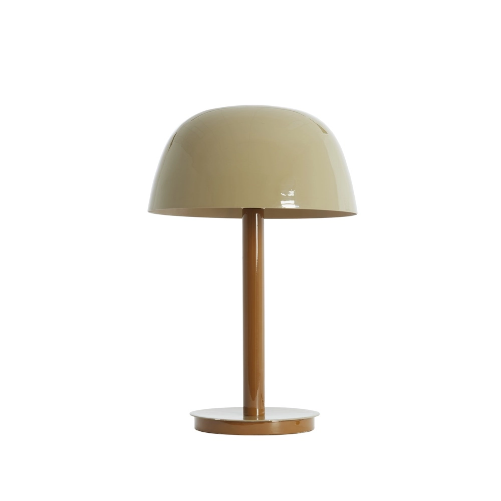Bureaulamp Marivet glans zand en bruin - Ø 30cm Light & Living 8717807816247