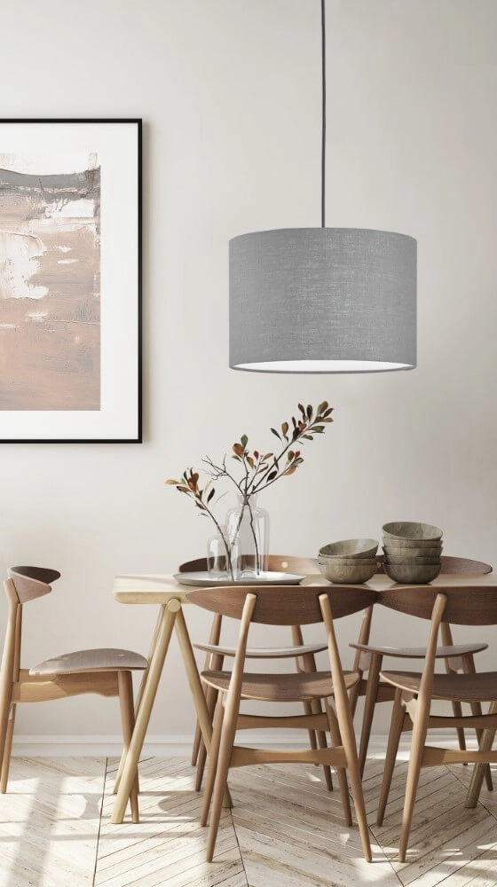 Hanglamp Vigo grijze kap Fischer & Honsel 4003694608077