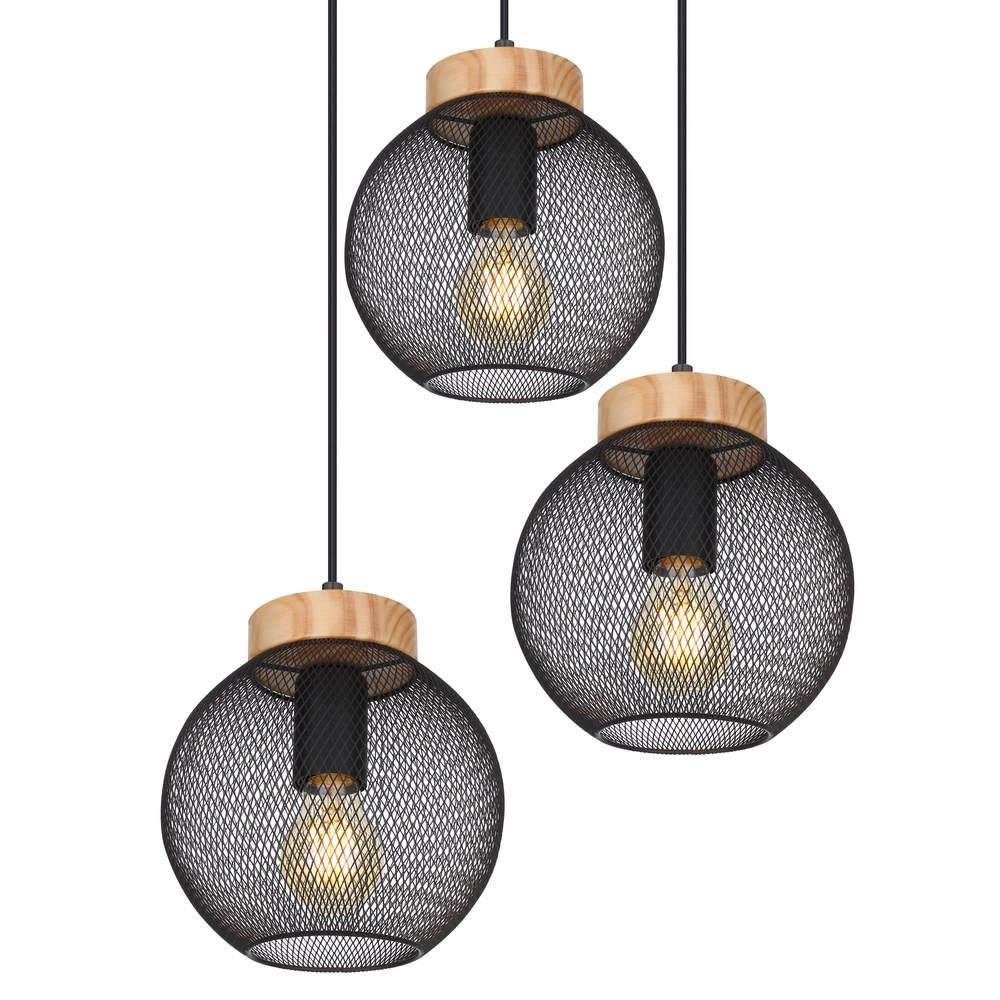 Zwarte hanglamp Pablo gaas Globo 9007371417551