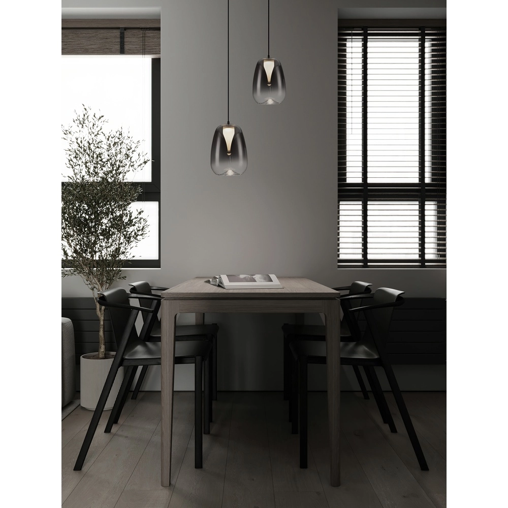 Design hanglamp Oblo 1-lichts smoke glas Lyora 5212017474100