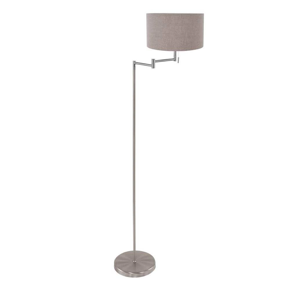 Vloerlamp Bella metaal met grijze kap Vloerlamp Bella metaal met grijze kap