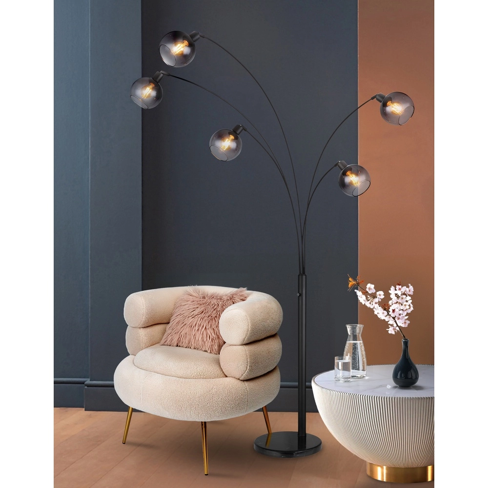 Vloerlamp Seymour zwart Globo 9007371457229