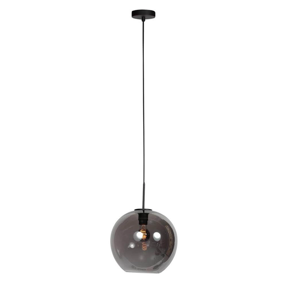 Hanglamp HaloSwap met 1 bol smoke glas Ø 30cm
