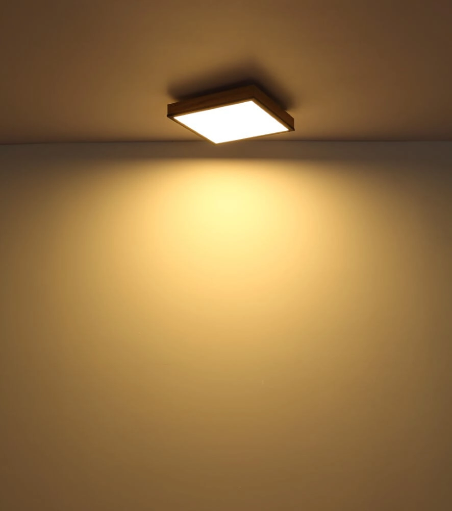 Houten led plafondlamp Doro 120x30cm Globo 9007371428014