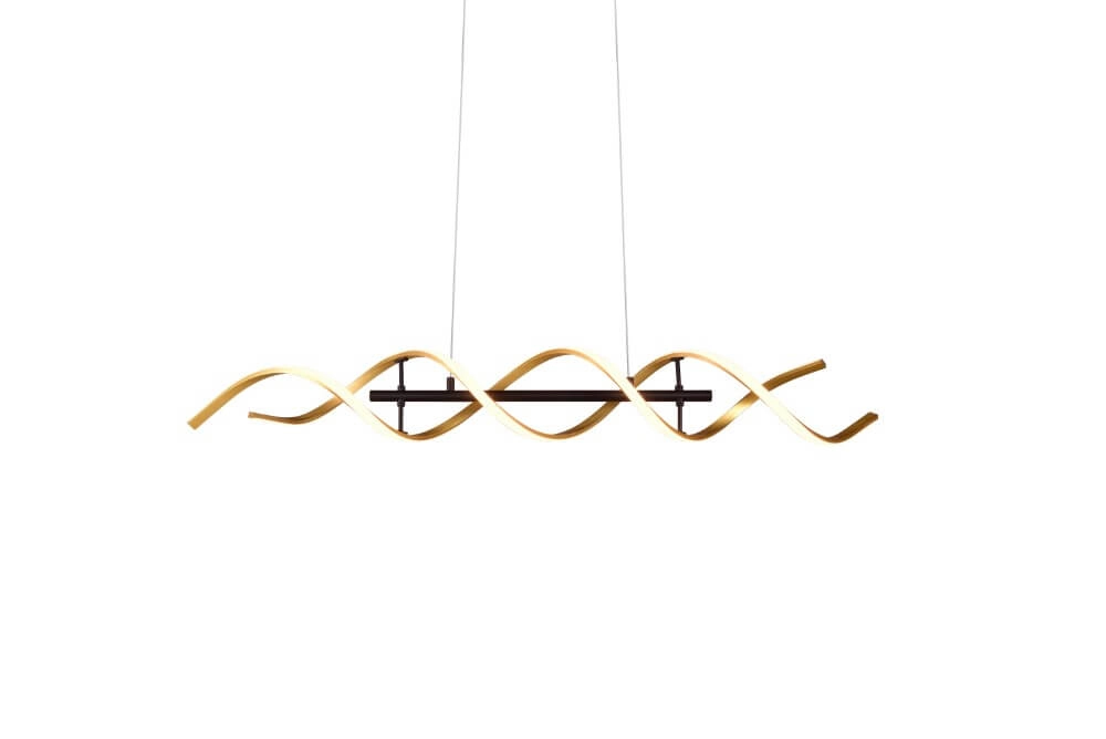 Design led hanglamp Sequence zwart met goud Trio 4017807540734