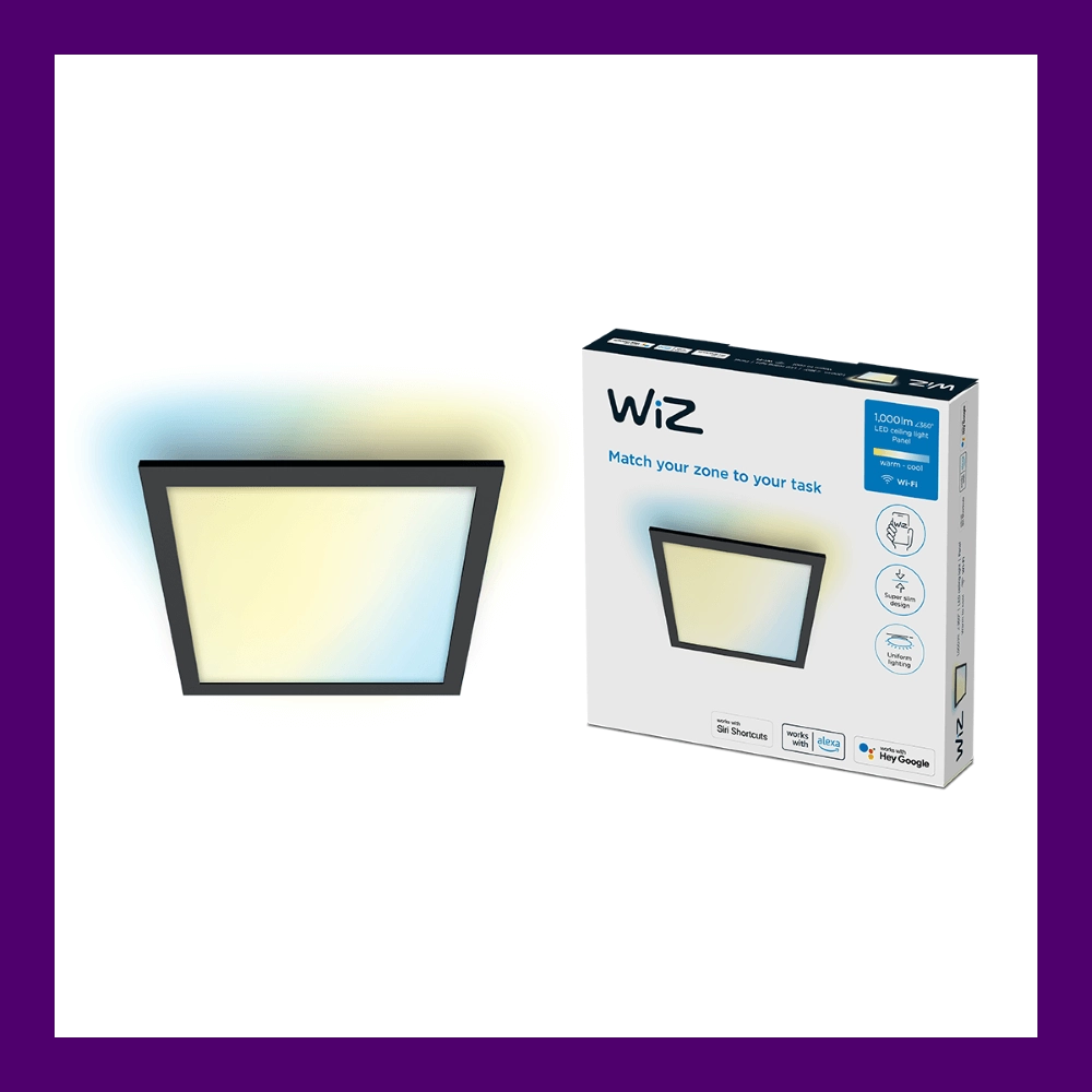 Plafonnière Panel zwart - 12W WiZ 8719514554917