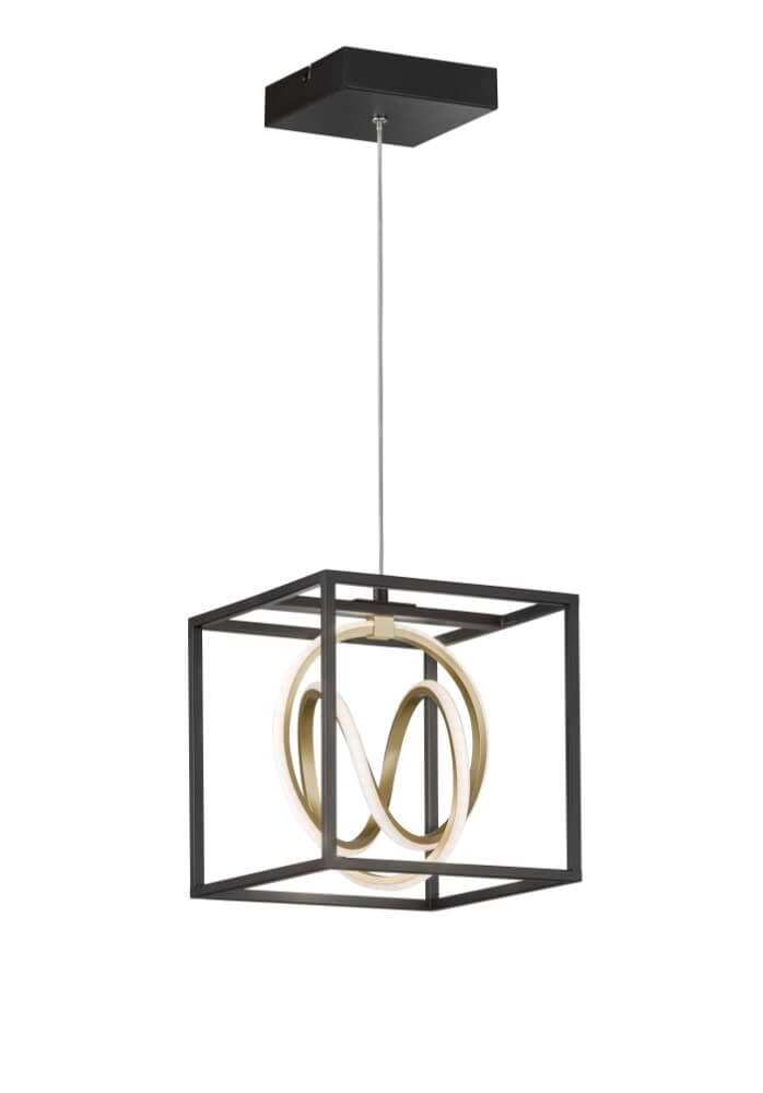 Zwarte hanglamp Gisi met goud Zwarte hanglamp Gisi met goud