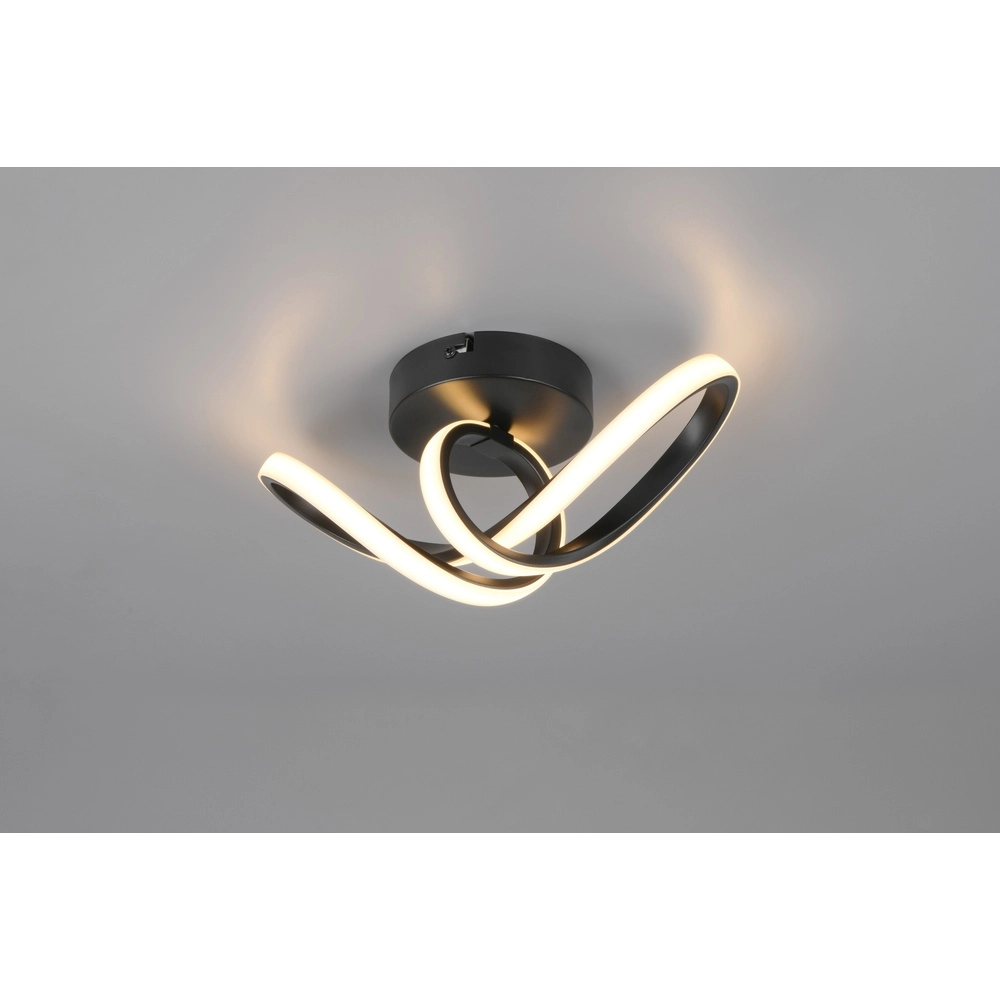 Moderne plafondlamp Rusa zwart Trio 4017807653779