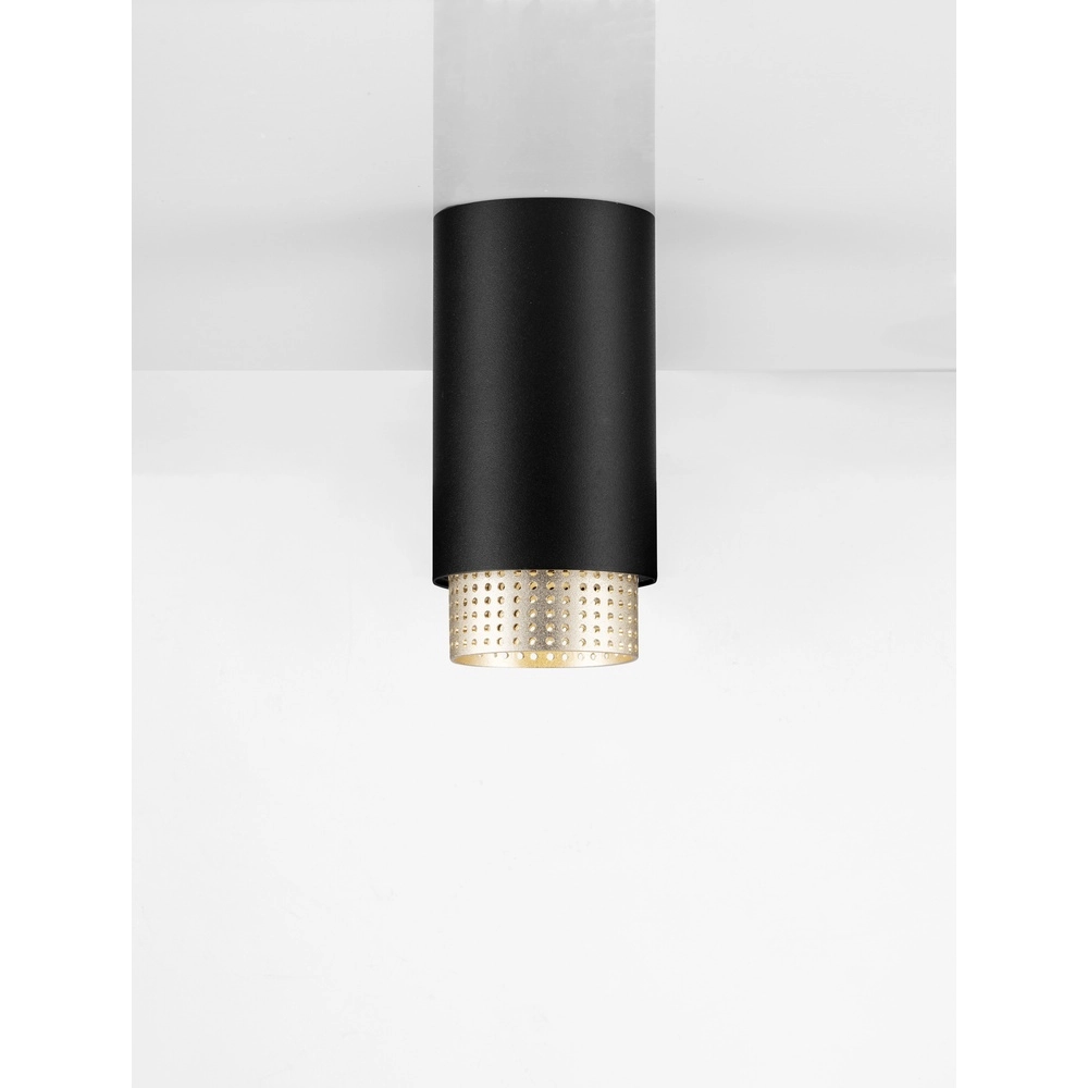 Plafondspot Nessi zwart met goud Lyora 5212017475121