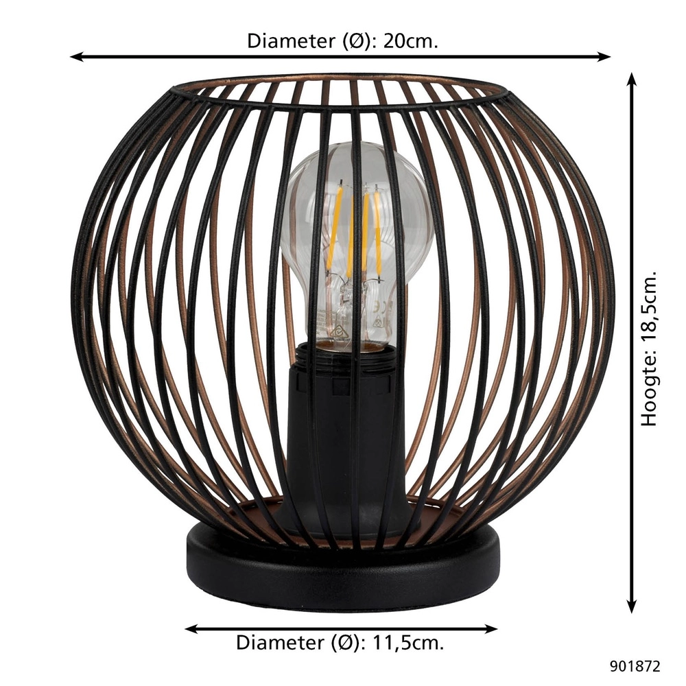 Tafellampje Almanzora koper brons Eglo 9008606360352