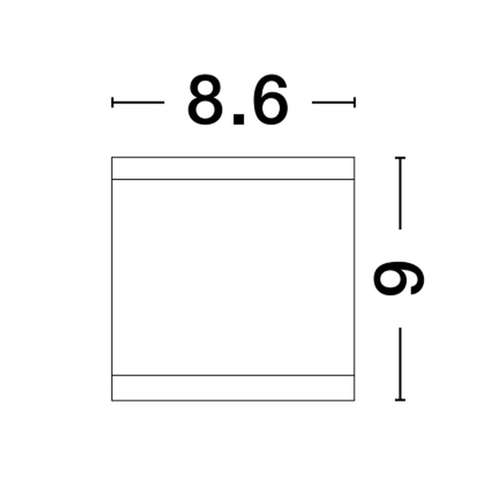 Vierkante spot Cerise antraciet Lyora 5212017415127