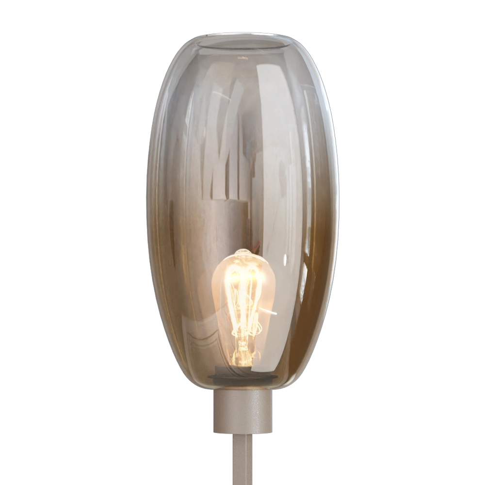 Glazen vloerlamp Olive 1x E27 - zand Masterlight 8718121393612