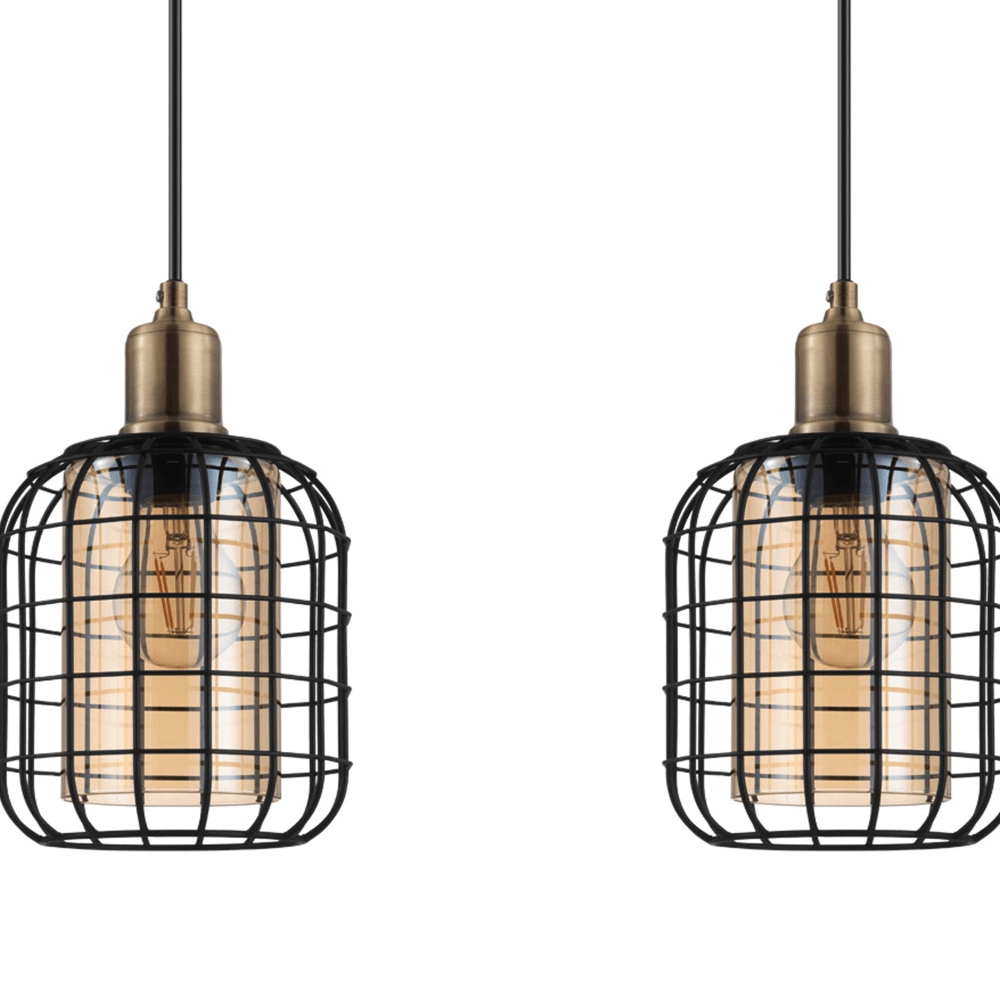 Eetkamer hanglamp Chisle met amber glas Eglo 9002759435288