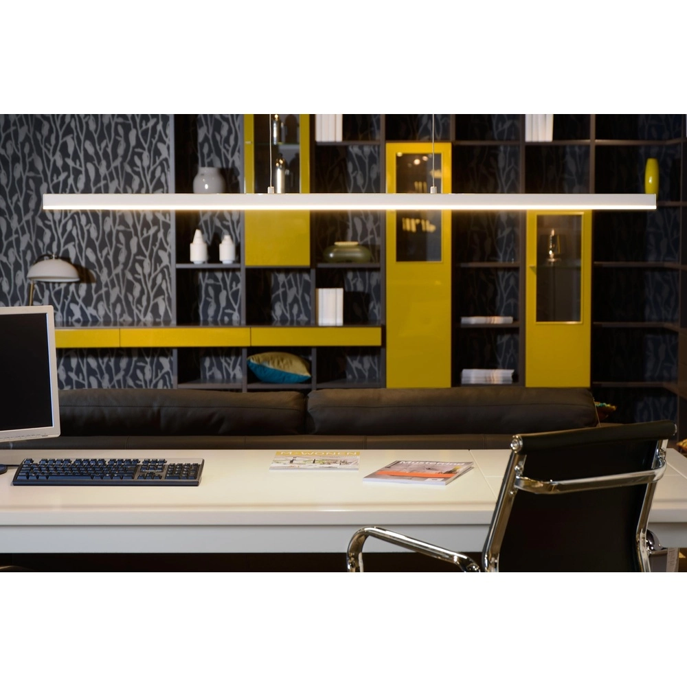 Strakke hanglamp Sigma wit 147,7cm Lucide 5411212234339
