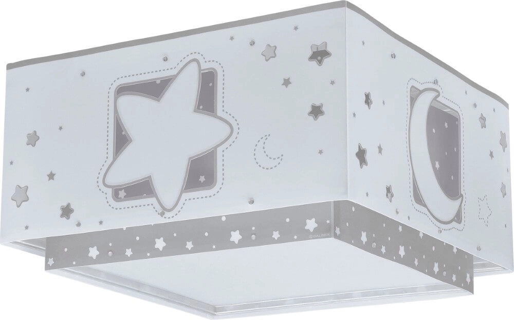 Vierkante plafondlamp Moonlight grijs Dalber 8420406632360