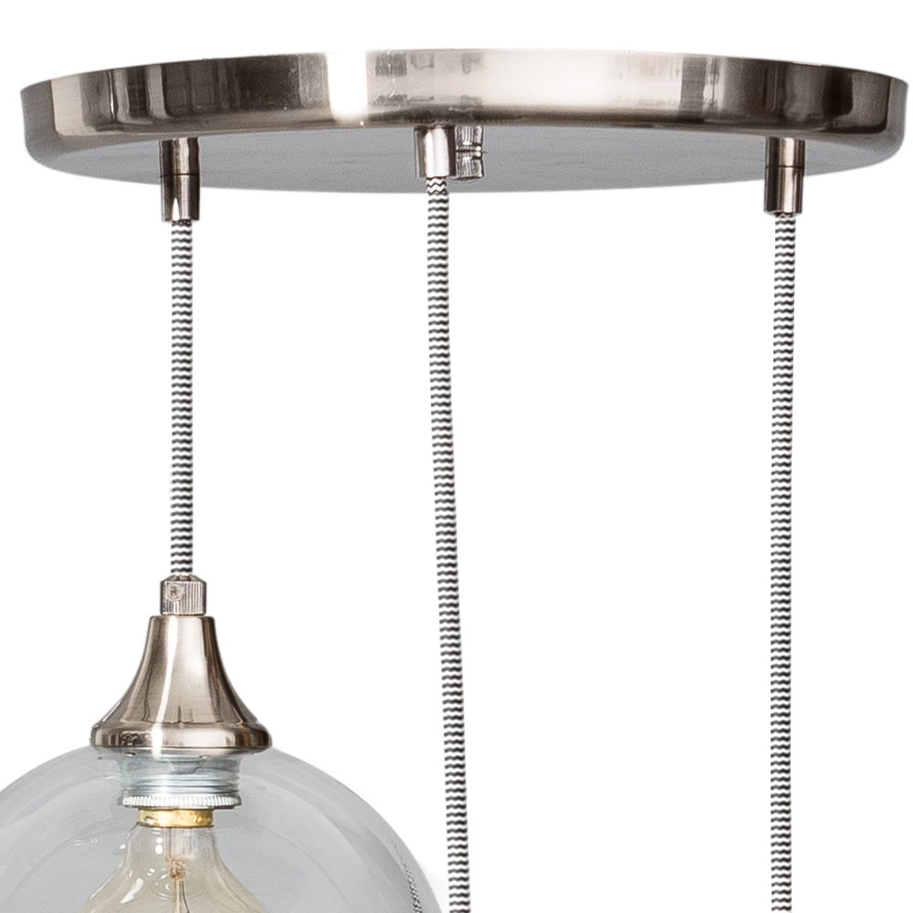 Stoere hanglamp Calvello 3-lichts metaalgrijs ETH 8719075182482