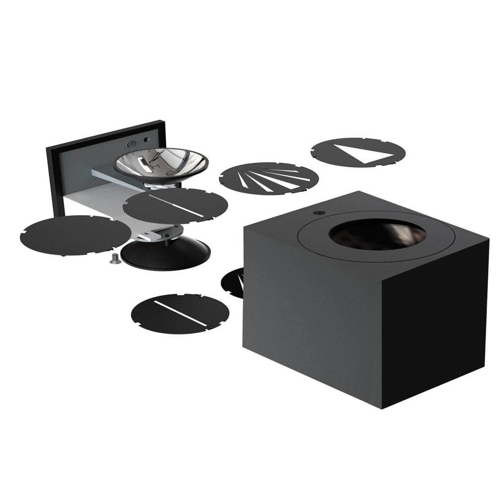 Vierkante spot Canto wit up up & down Nordlux 5701581482982