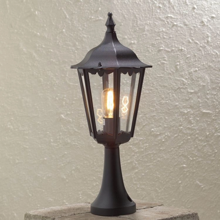 Klassieke sokkellamp Firenze zwart KonstSmide 7318307214758