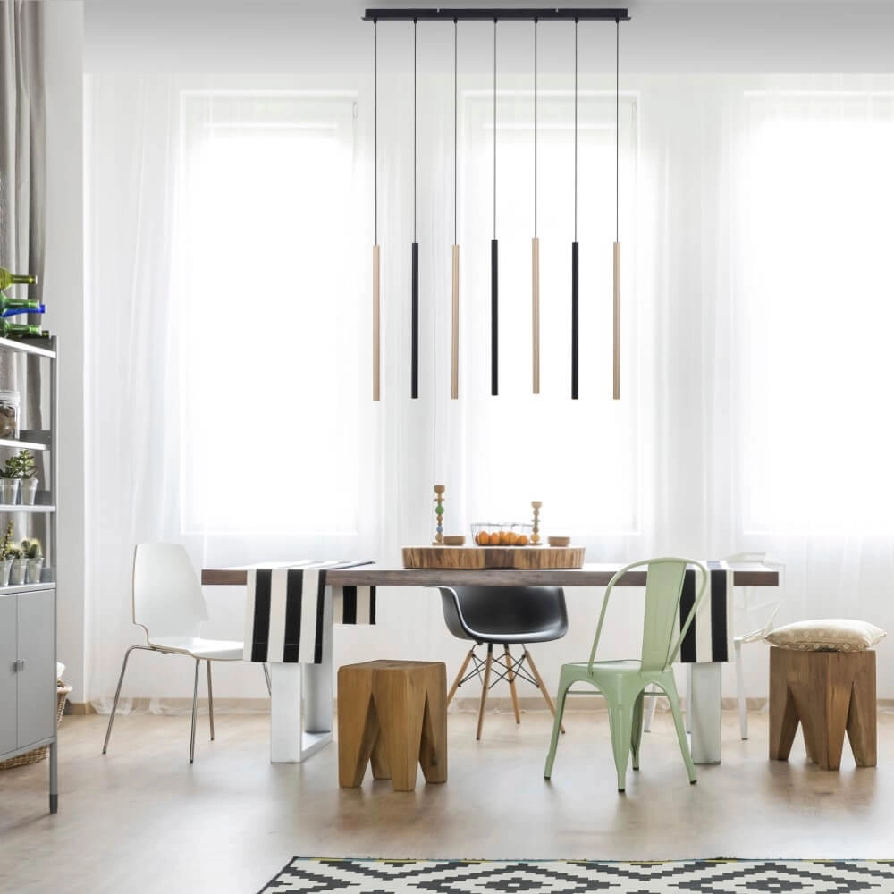 Unieke hanglamp Flute 7-lichts Paul Neuhaus 4012248374771