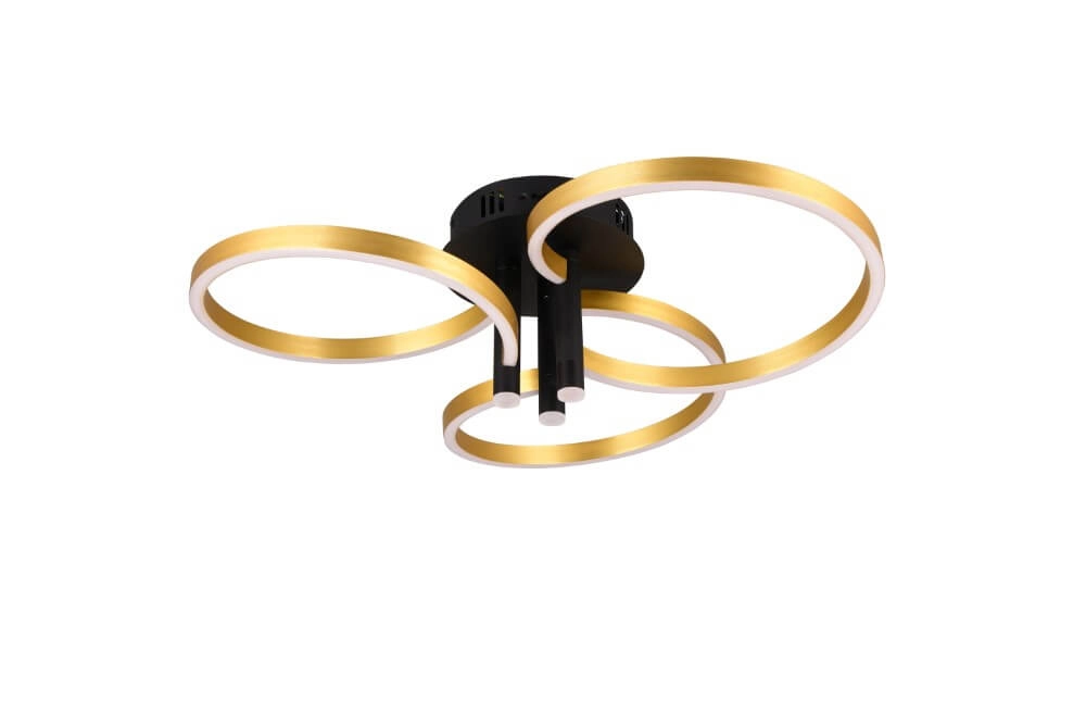 Gekrulde led plafondlamp Caruso goud - Ø 65,5cm Trio 4017807612967