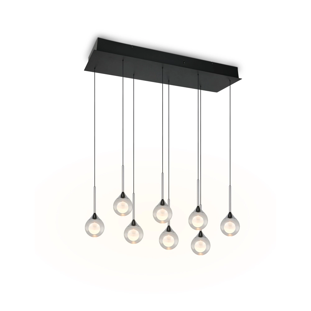 Moderne hanglamp Calista 8-lichts chroom