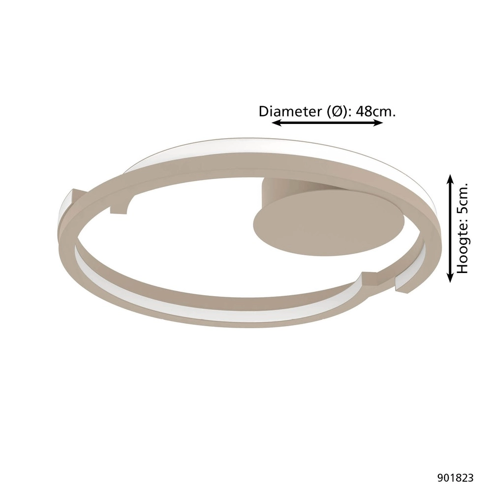Plafondlamp Mezzomonte zand bruin Eglo 9008606360208