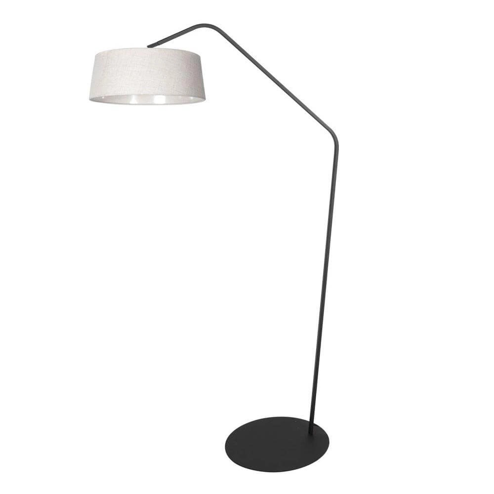 Vloerlamp Zig-Zag zwart met witte kap Ø 48cm Steinhauer 8712746179347