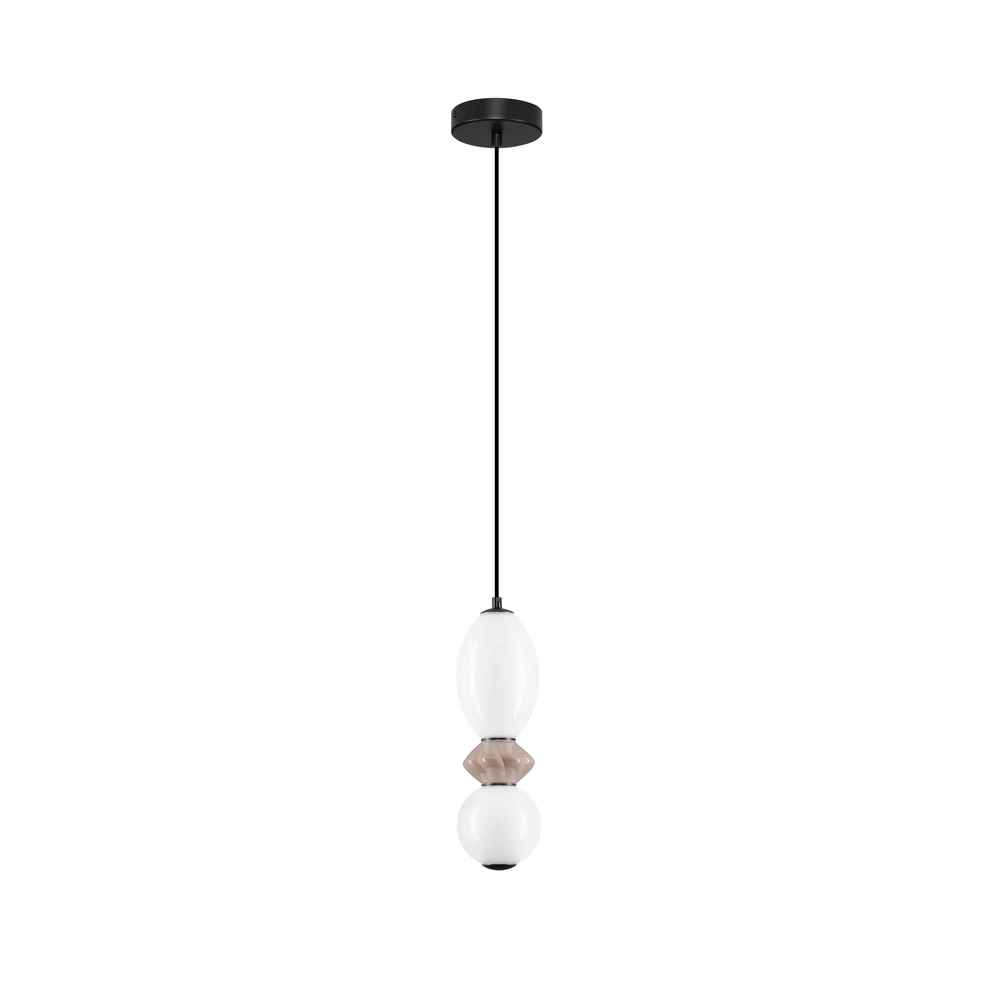 Hanglamp Pallina wit - mokka