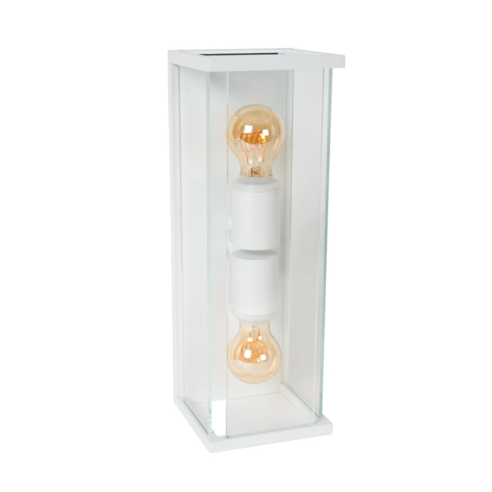 Strakke wandlamp Claire dubbel wit