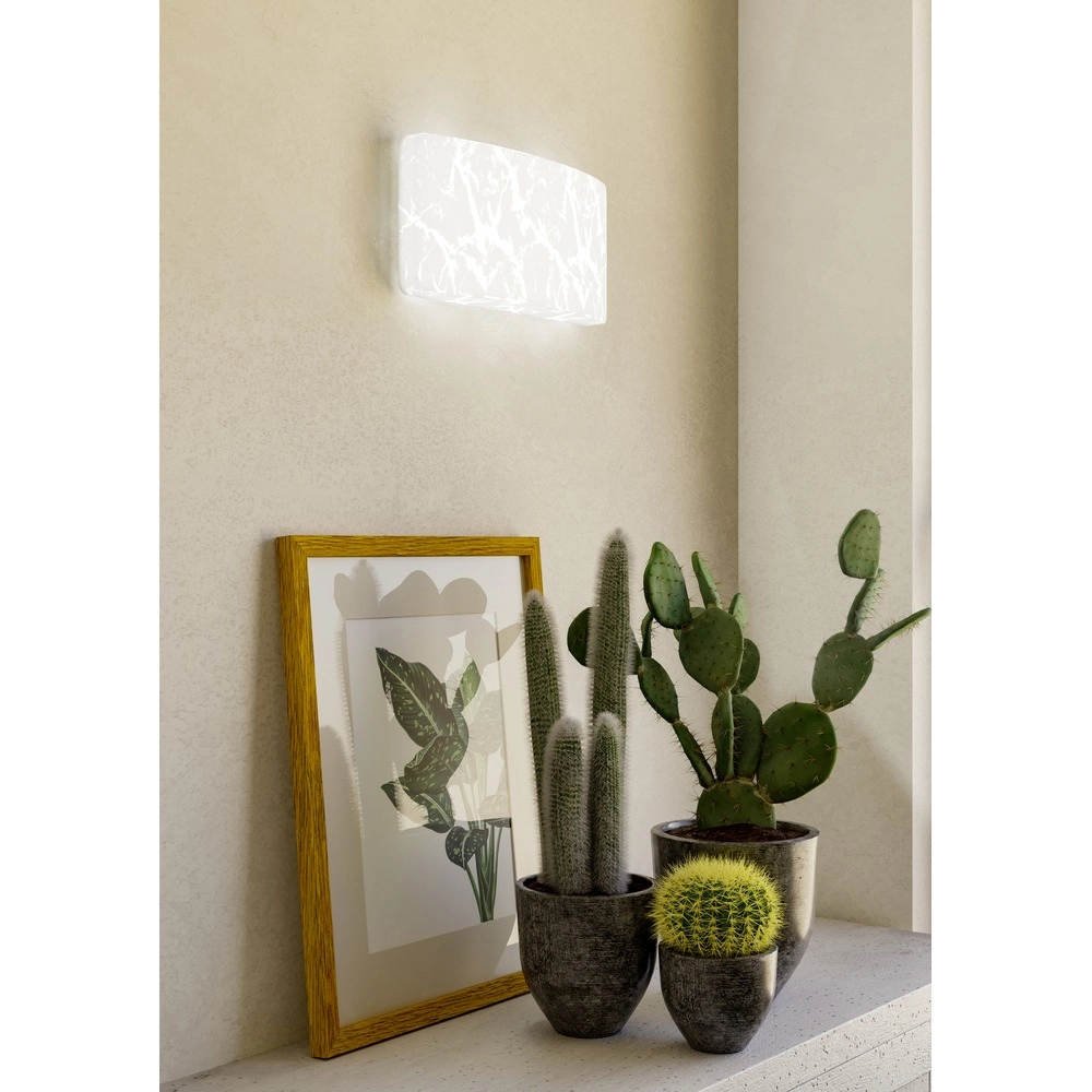 Witte wandlamp Allerona 28,5cm Eglo 9008606409792